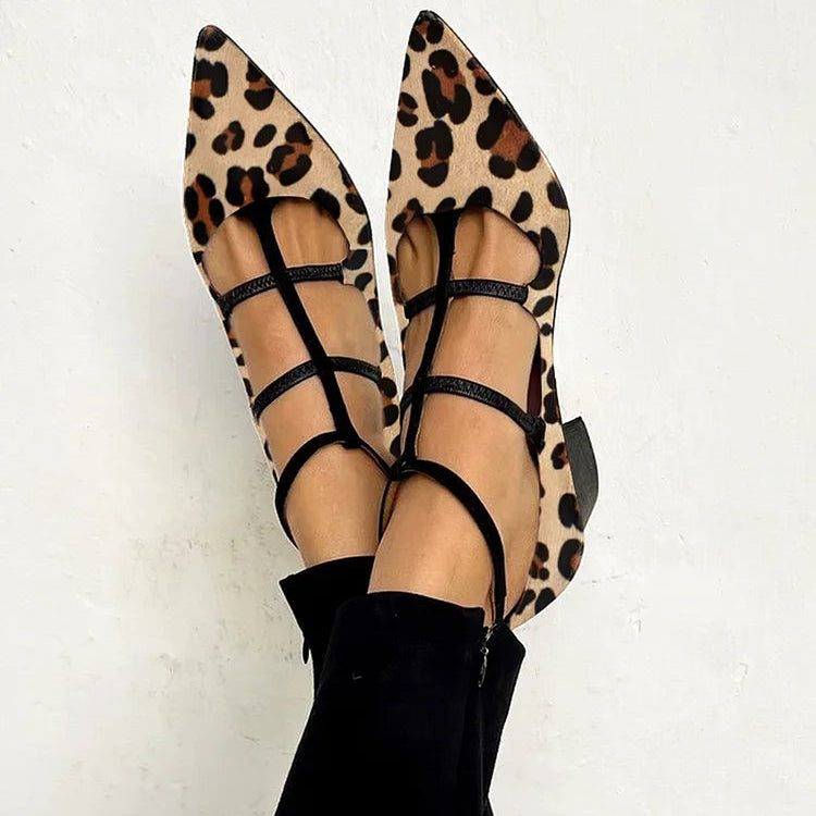 Bridget - Scarpe con tacco e cinturino leopardato