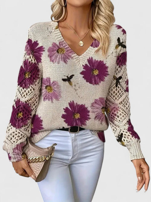 Aurélie | Maglione Elegante con Stampa Floreale