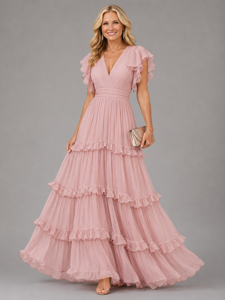 Zoe | Abito Lungo da Sposa Elegante Rosa Chiaro