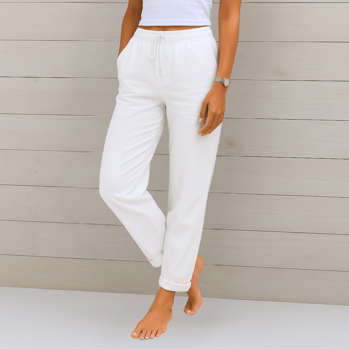 Maja | Pantaloni stretch in lino traspirante premium