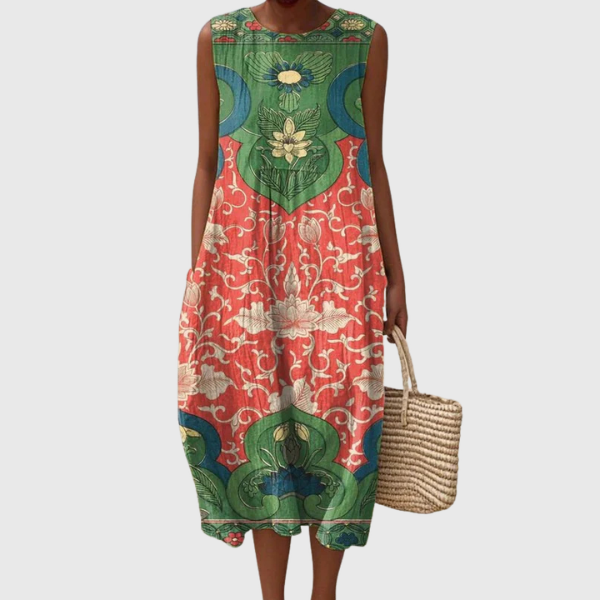 Vera | Abito midi in stile bohémien