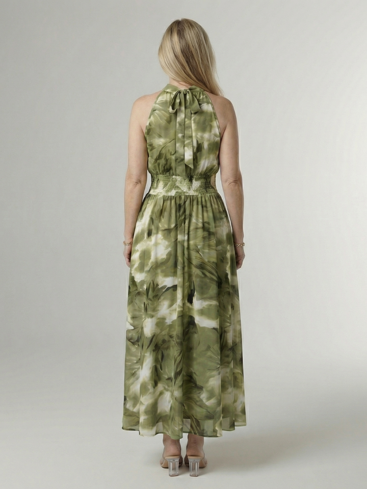Sylin | Abito midi drappeggiato con scollo all'americana