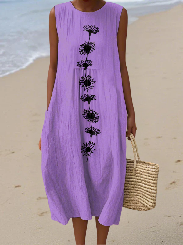 Emma | Abito midi viola Bloom
