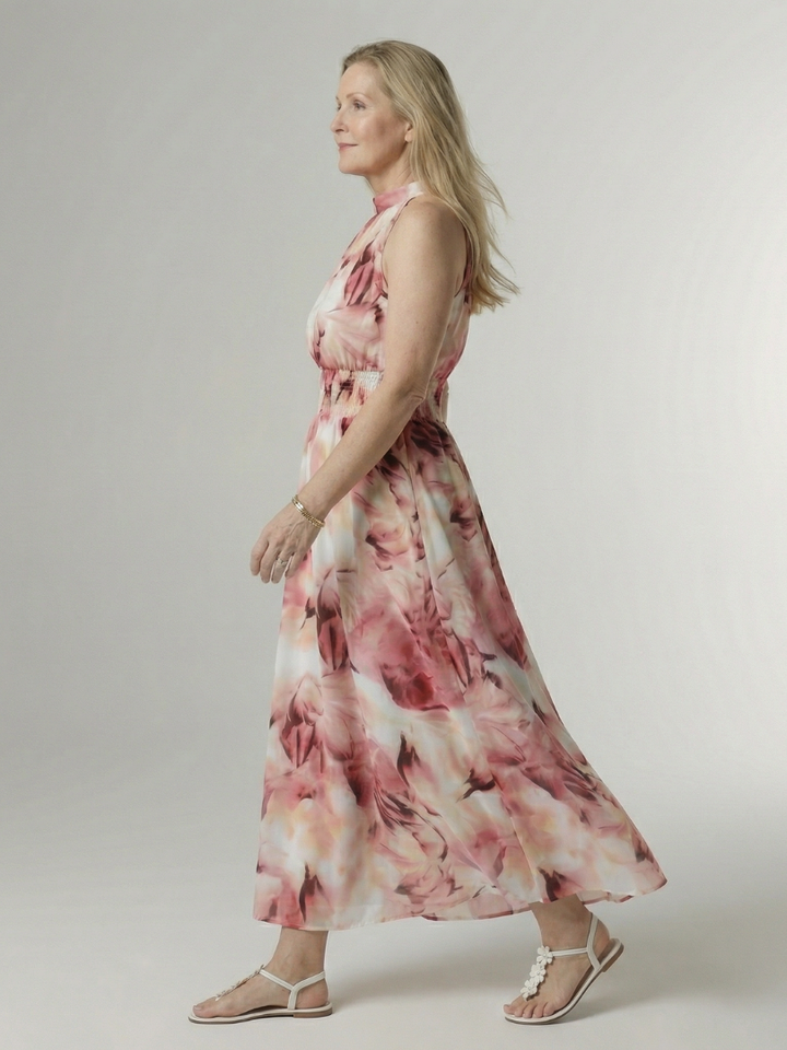 Sylin | Abito midi drappeggiato con scollo all'americana