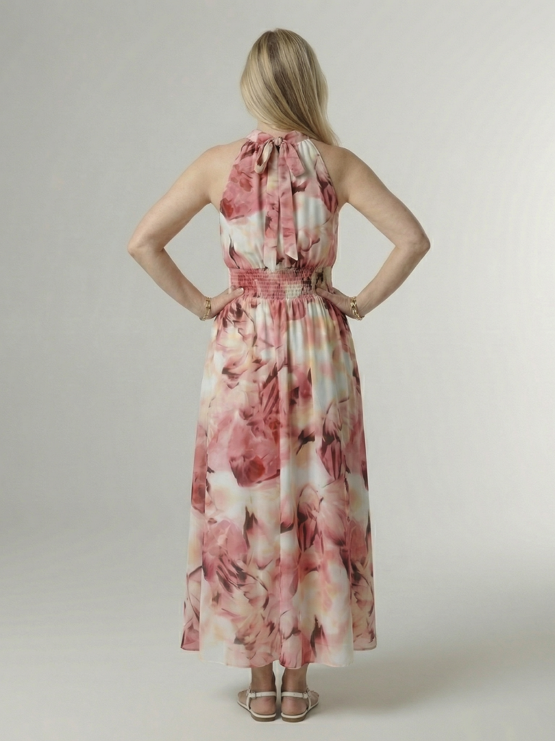 Sylin | Abito midi drappeggiato con scollo all'americana