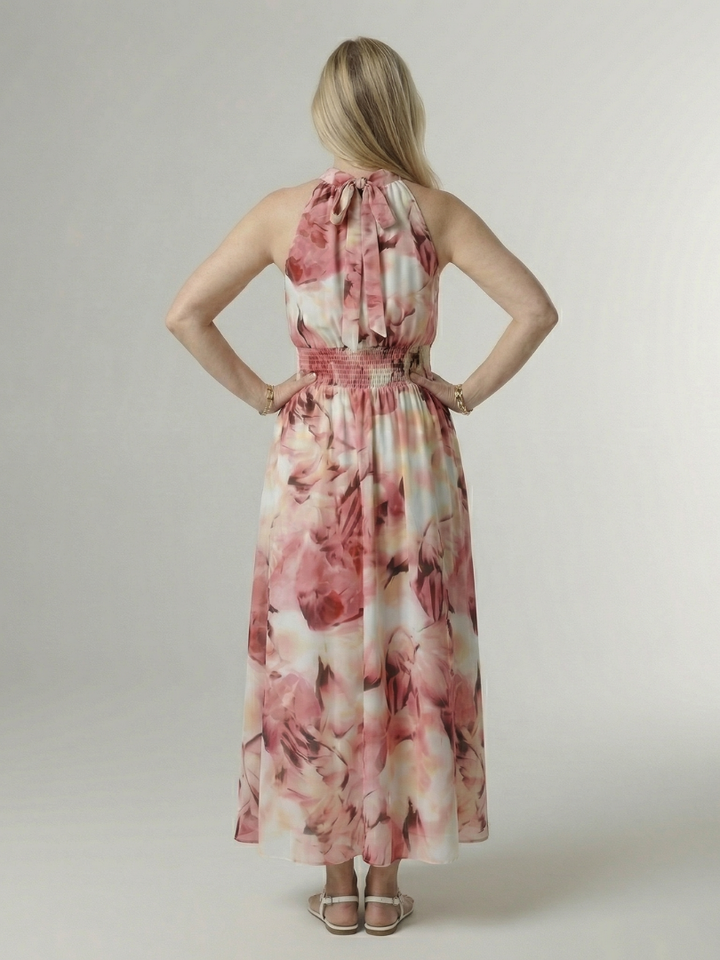 Sylin | Abito midi drappeggiato con scollo all'americana
