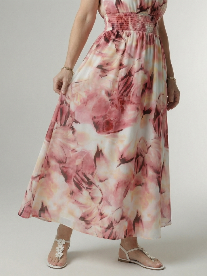 Sylin | Abito midi drappeggiato con scollo all'americana