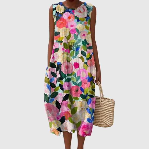 Ava | Abito midi a fiori