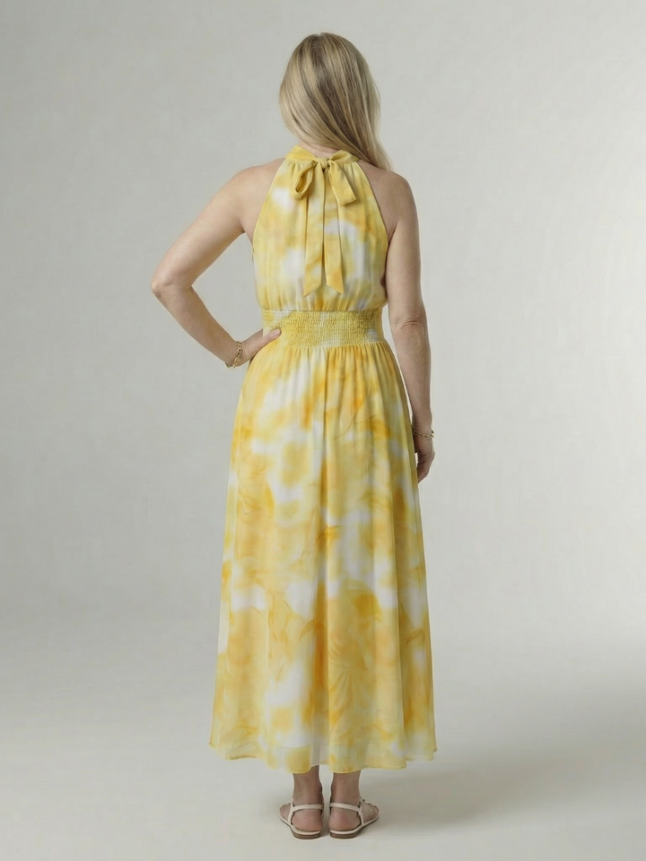 Sylin | Abito midi drappeggiato con scollo all'americana