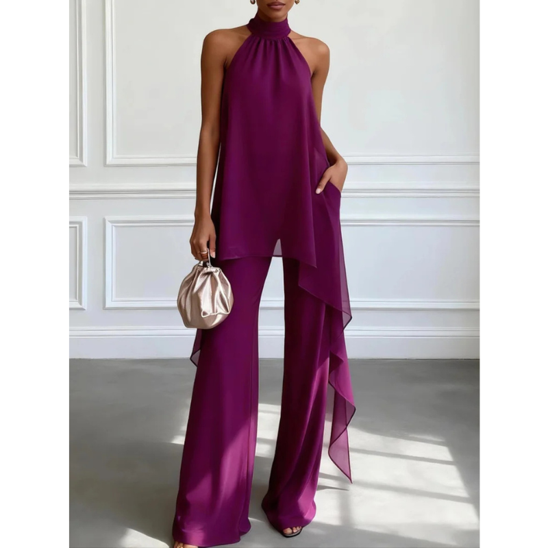 Viola | Completo Elegante Halter con Pantaloni