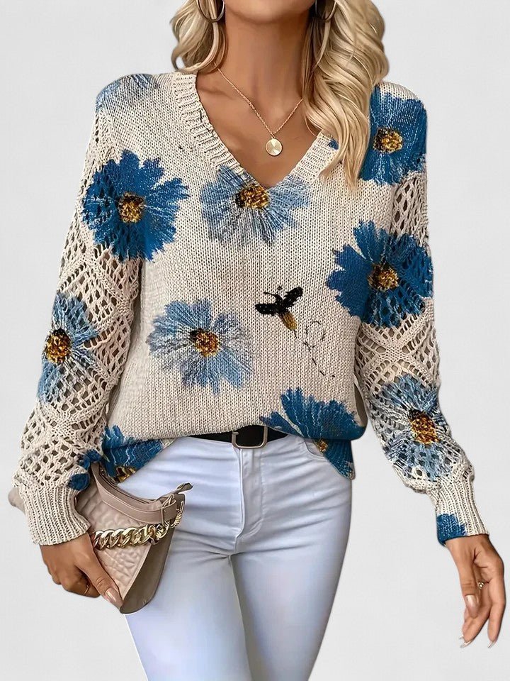 Aurélie | Maglione Elegante con Stampa Floreale