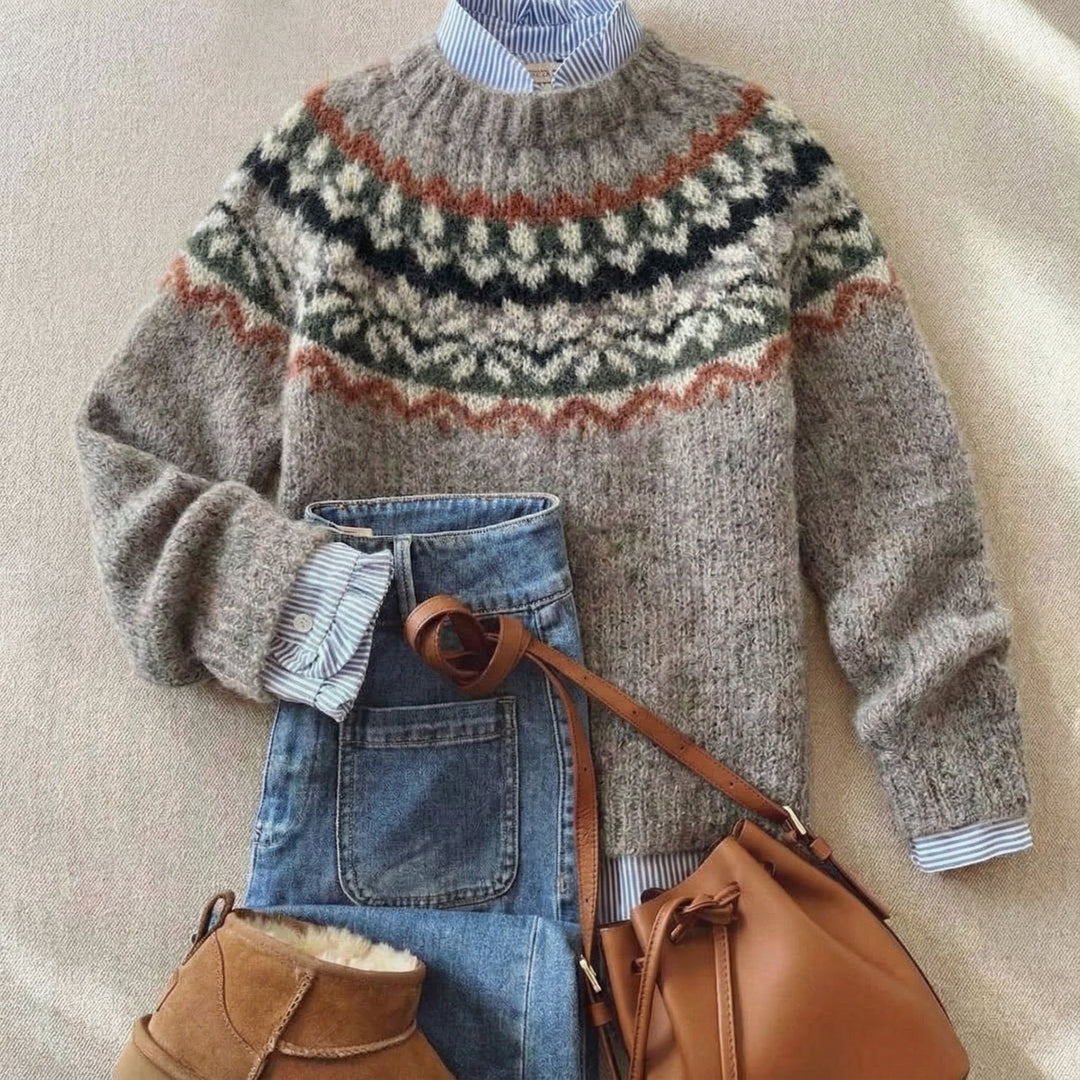 Eleanor™ | Maglione Nordico Vintage in Lana Morbida