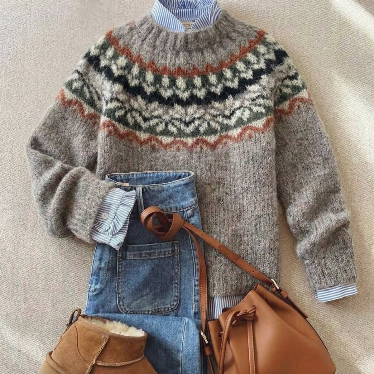 Eleanor™ | Maglione Nordico Vintage in Lana Morbida