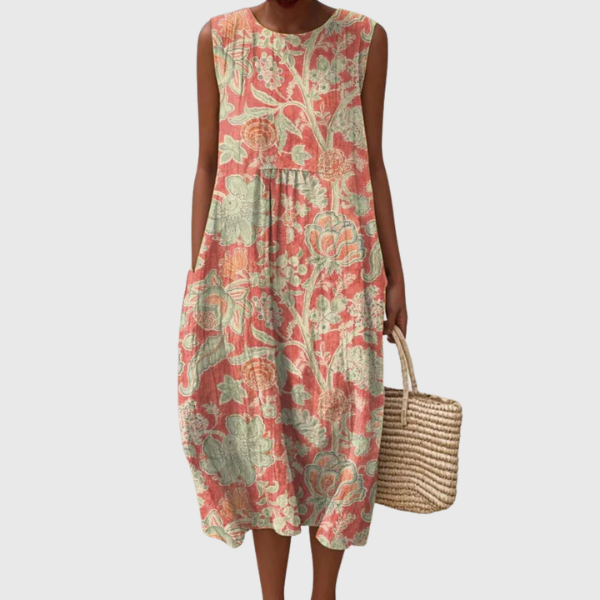 Beth | Abito midi a fiori