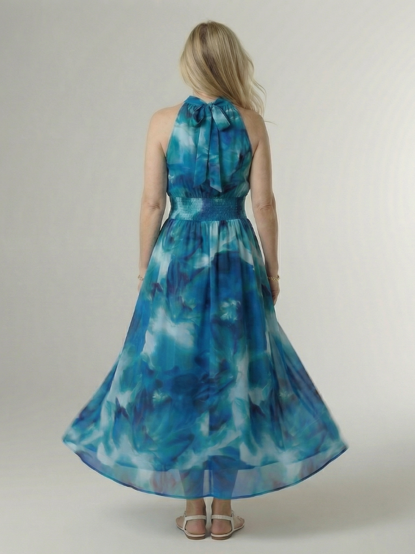 Sylin | Abito midi drappeggiato con scollo all'americana