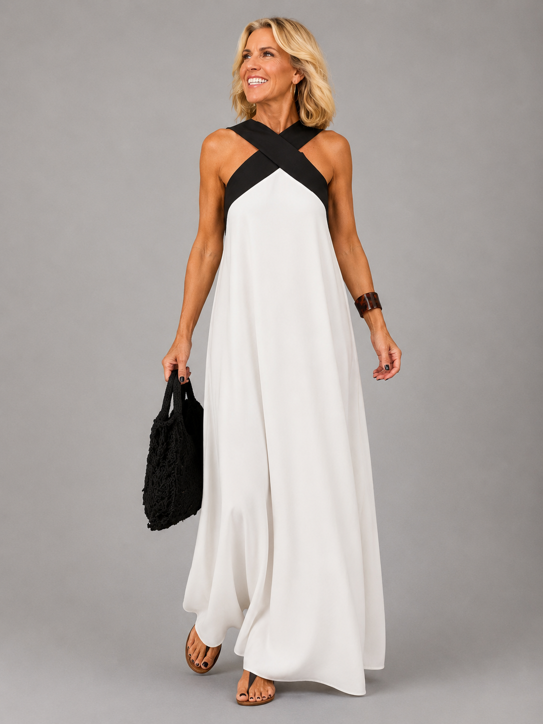 Velora | Maxi Abito Cross Elegance