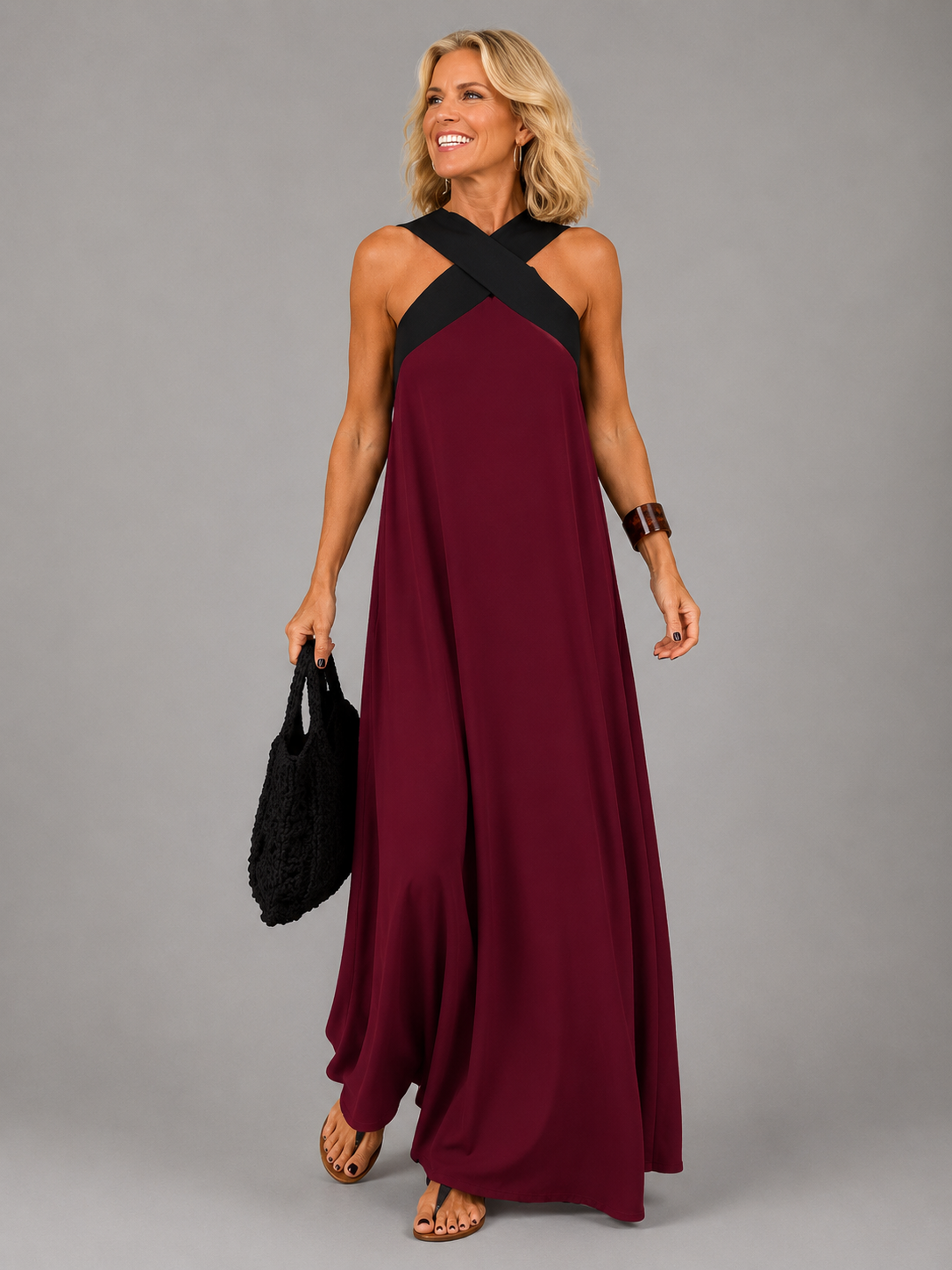 Velora | Maxi Abito Cross Elegance