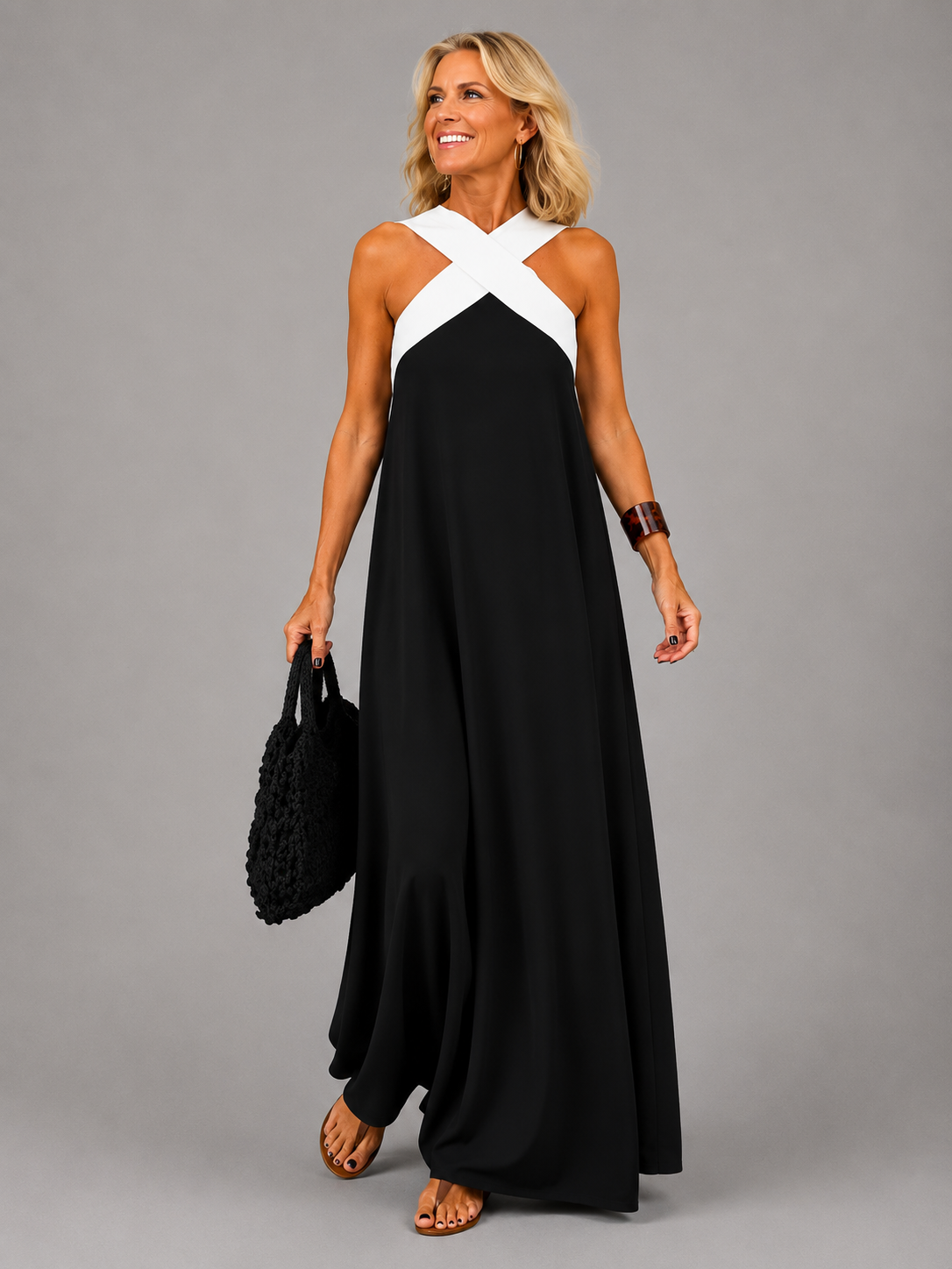 Velora | Maxi Abito Cross Elegance