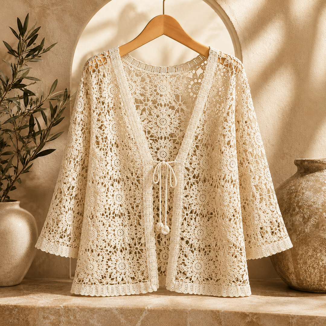 Cardigan all'uncinetto Elora