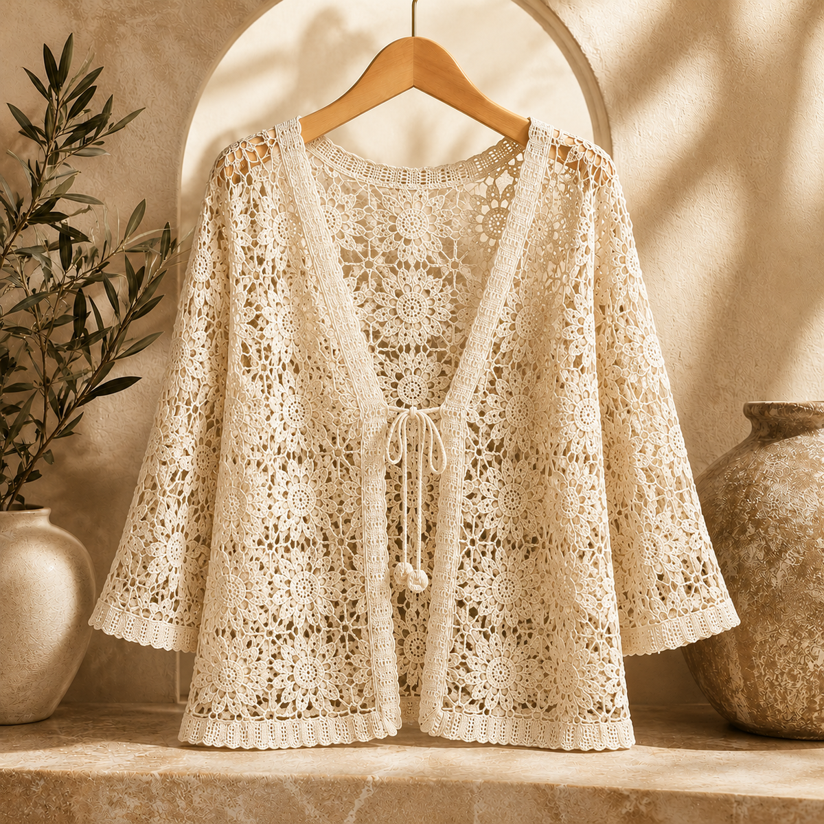 Cardigan all'uncinetto Elora