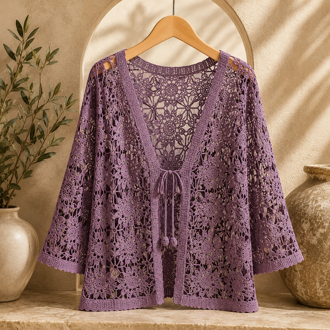 Cardigan all'uncinetto Elora