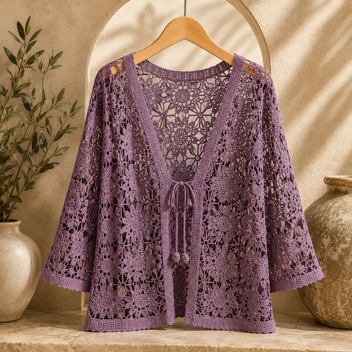 Cardigan all'uncinetto Elora