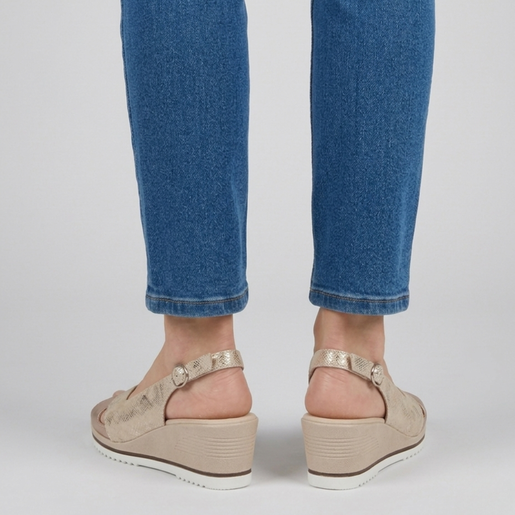 Francesca - sandalo comodo da donna con zeppa