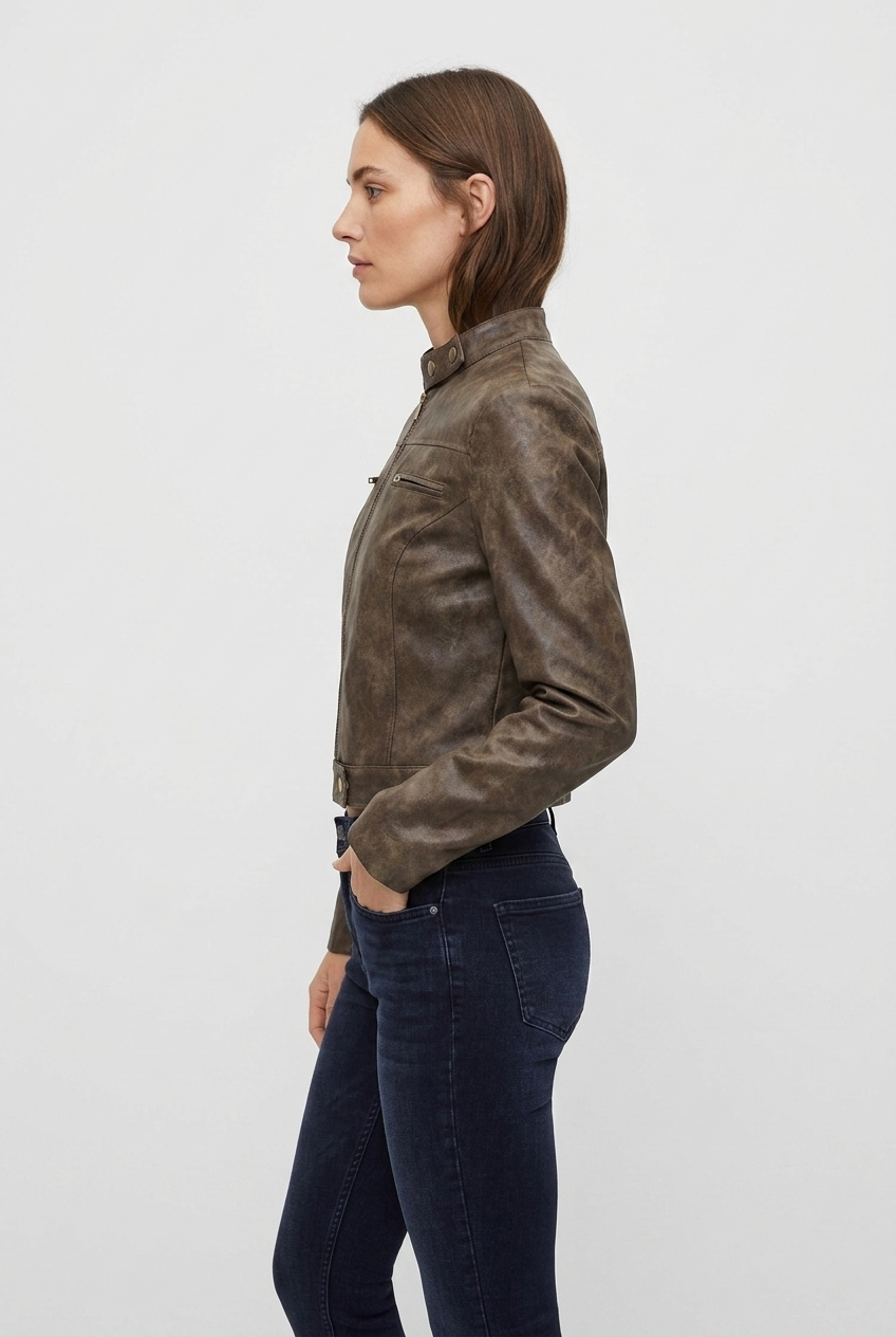 Faux Leather Biker Jacket