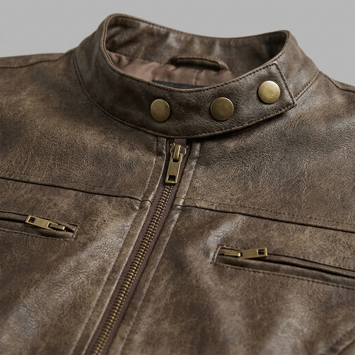 Faux Leather Biker Jacket