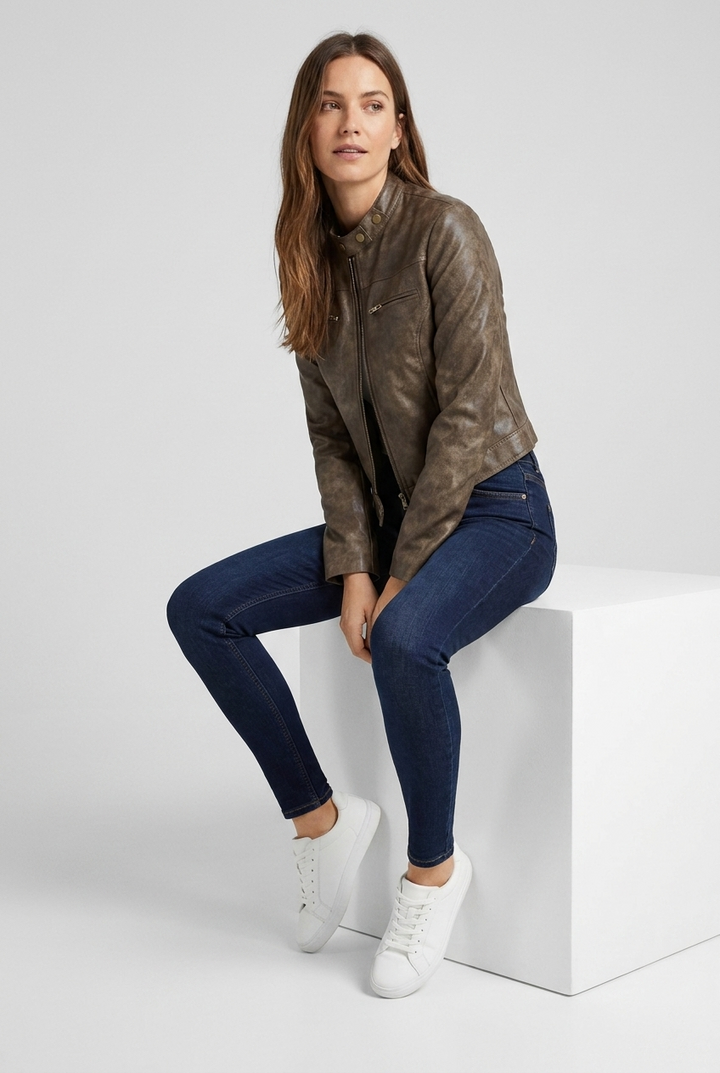 Faux Leather Biker Jacket