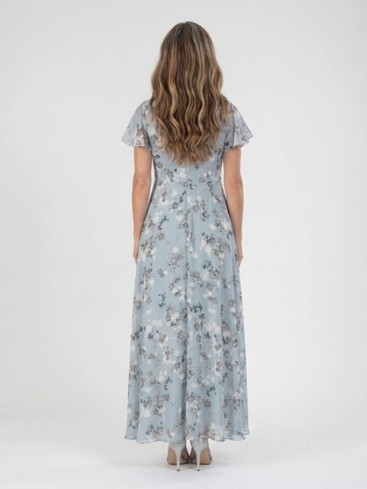 Ismeria | Vestito lungo in chiffon floreale