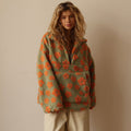 Chloé | Felpa in Pile Boho con Stampa Floreale