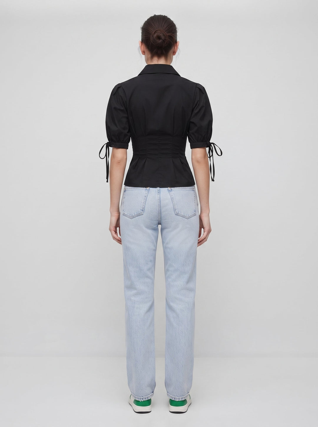 Jeans dritti a vita alta da donna