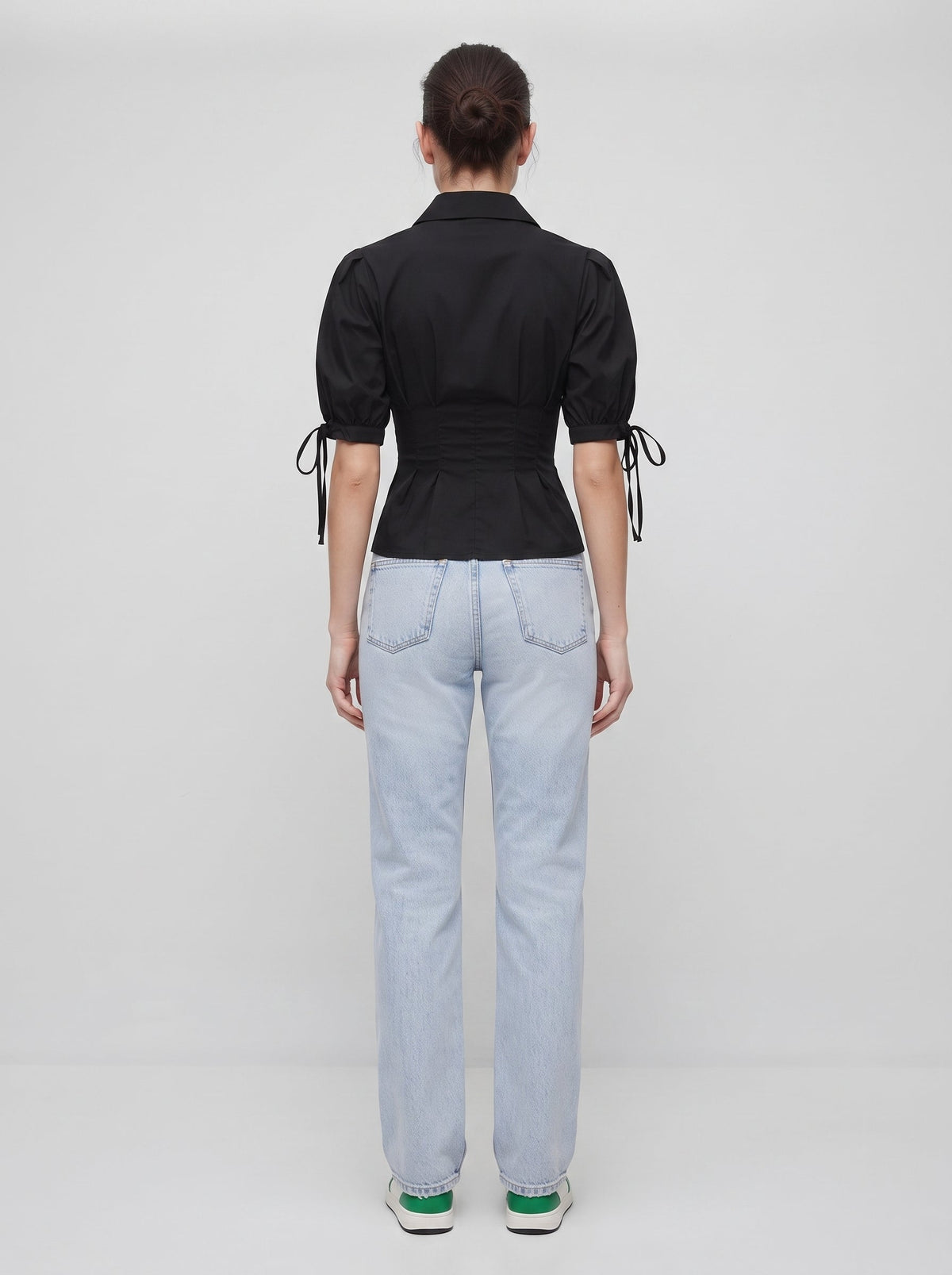Jeans dritti a vita alta da donna