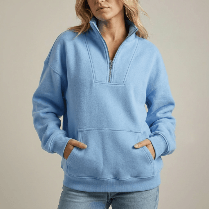 Marta | Felpa Morbida con Mezza Zip