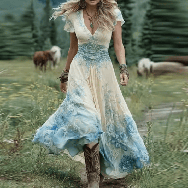 Celestine | Abito Floreale Sartoriale e Fluido