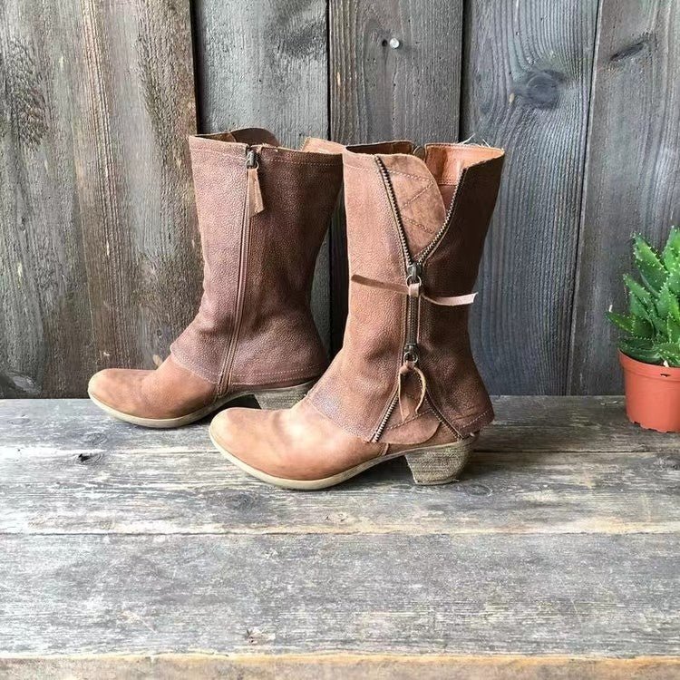 Amparo | Stivali Autunnali in Pelle Vintage