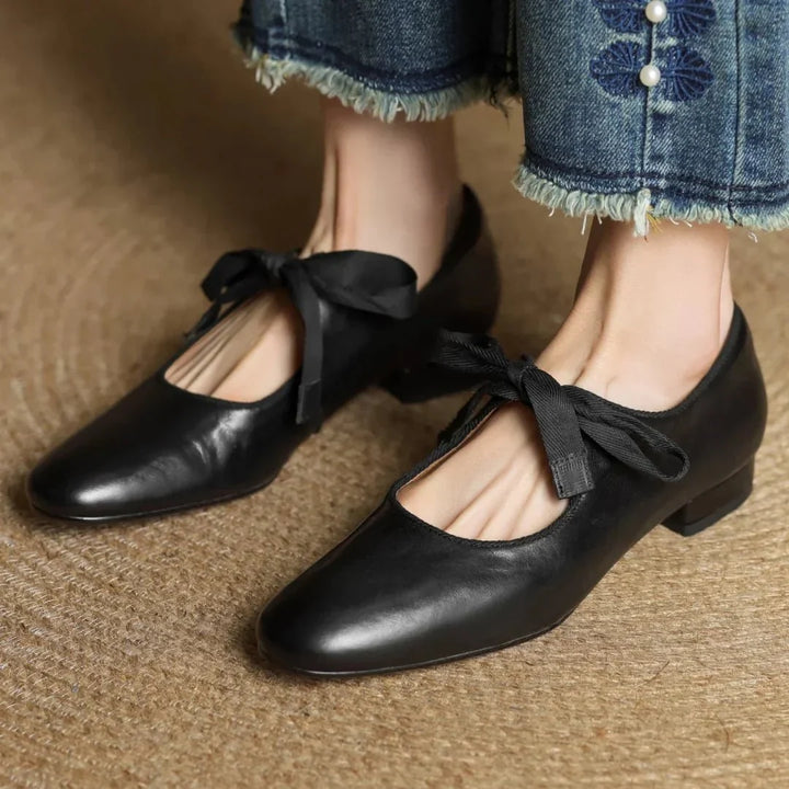 Bellaria | Ballerine Eleganti in Vera Pelle Italiana con Fiocco