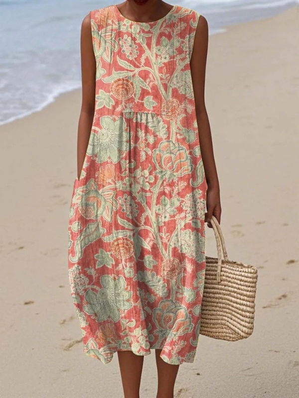 Beth | Abito midi a fiori