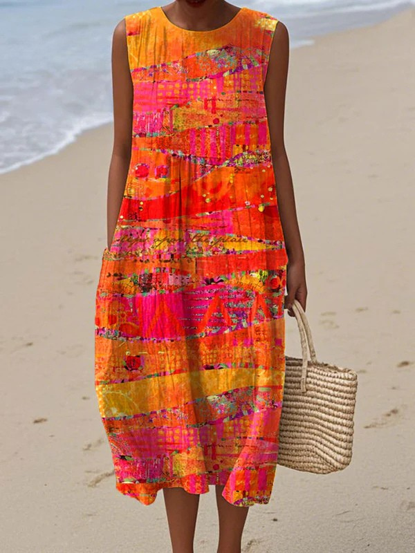 Faye | Abito midi Sunset