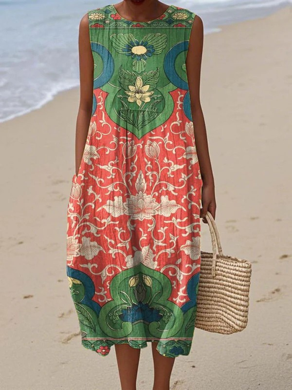 Vera | Abito midi in stile bohémien