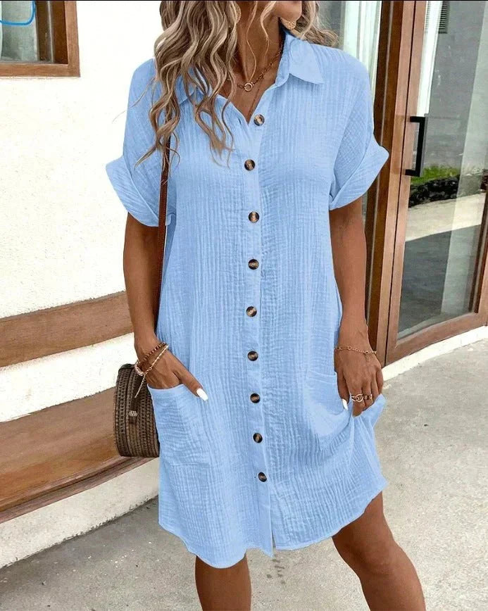 Dunya | elegante abito polo con cintura
