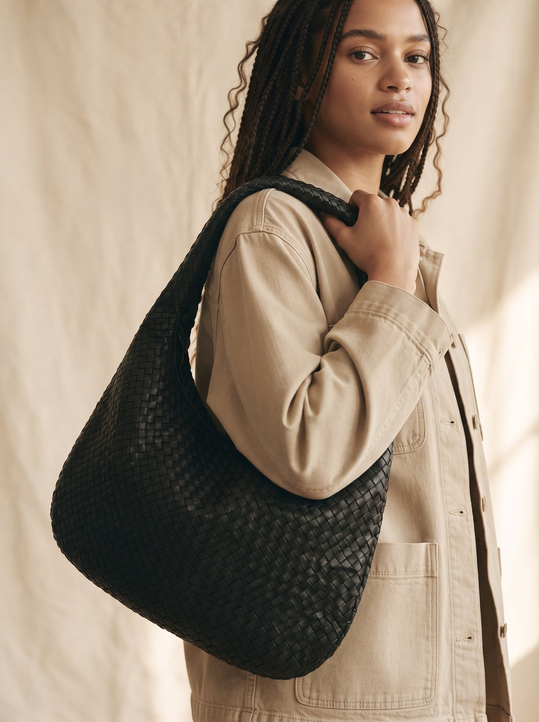 Woven Hobo Shoulder Bag