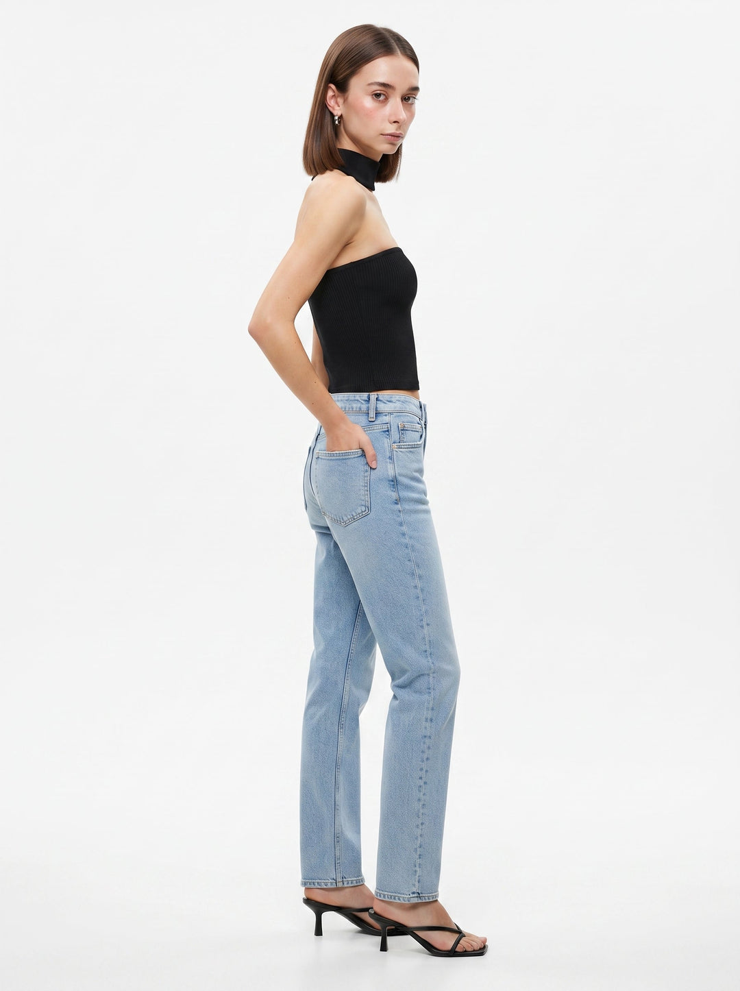 Women's Strapless Choker Tube Top