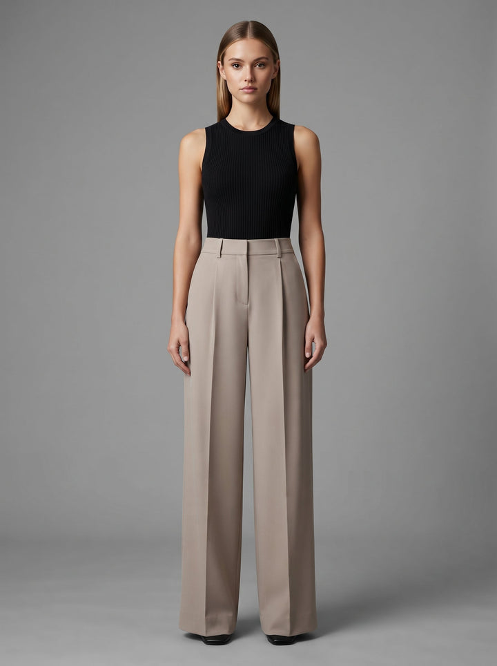 Women's High-Waisted Wide Leg Trousers