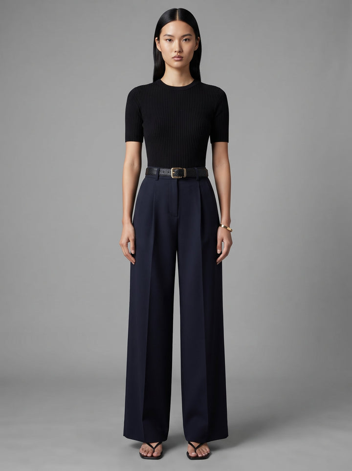 Women's High-Waisted Wide Leg Trousers