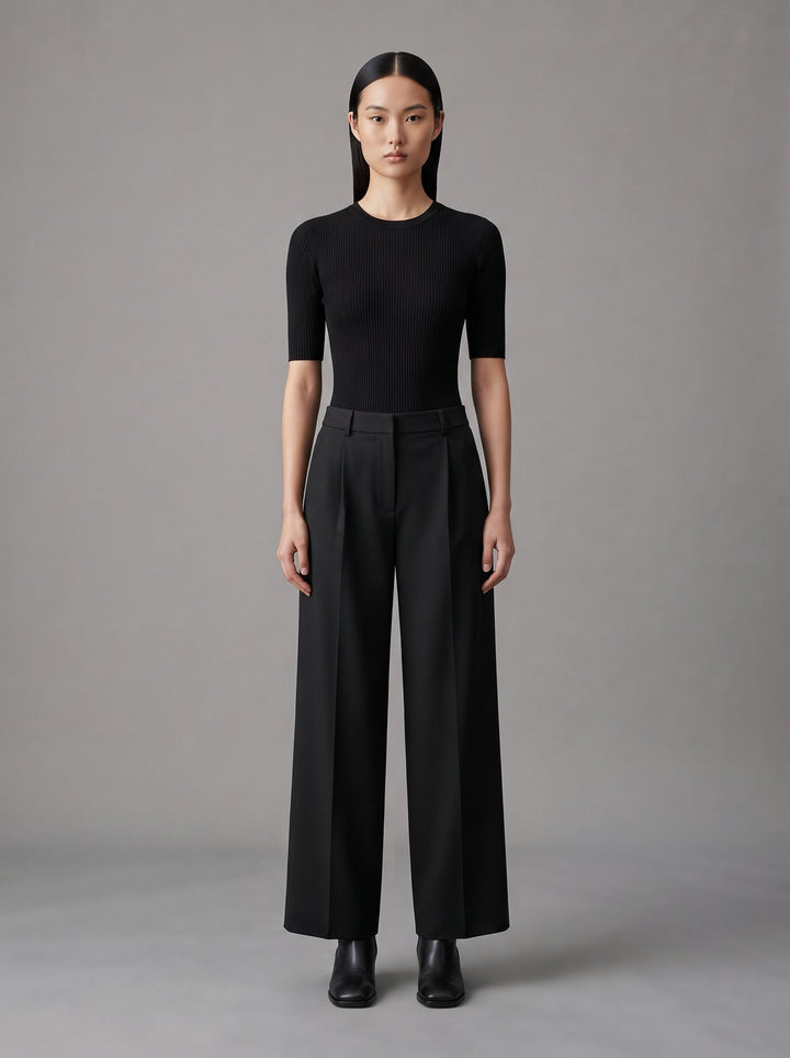 Women's High-Waisted Wide Leg Trousers