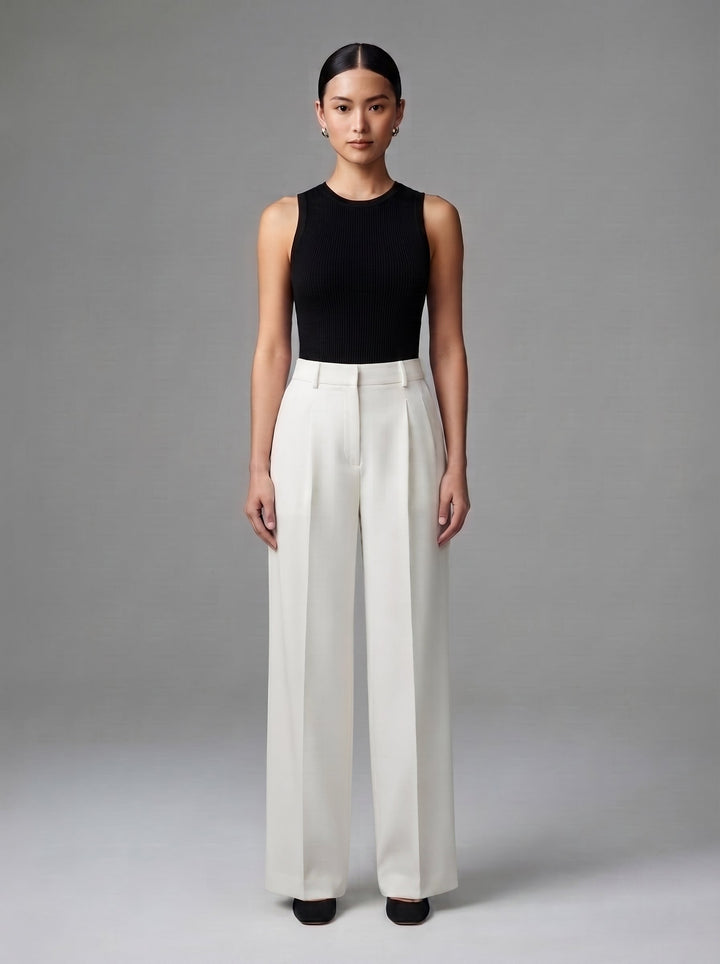Women's High-Waisted Wide Leg Trousers