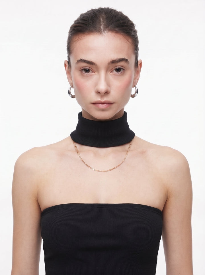 Women's Strapless Choker Tube Top