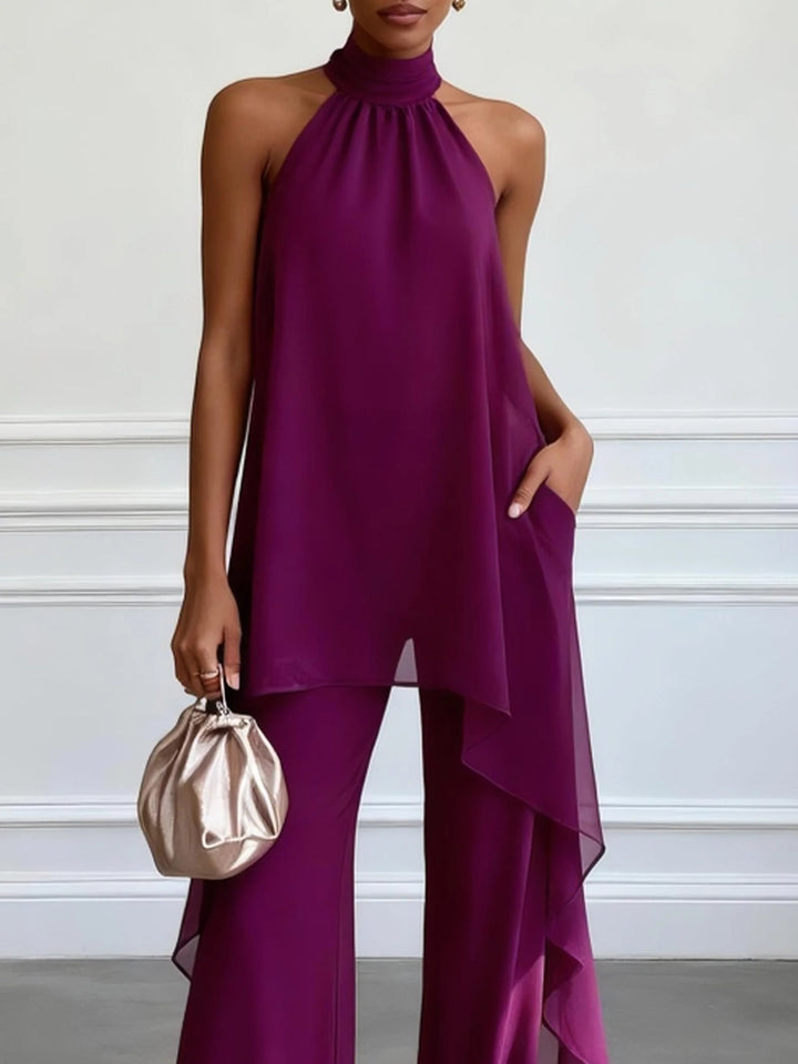 Viola | Completo Elegante Halter con Pantaloni